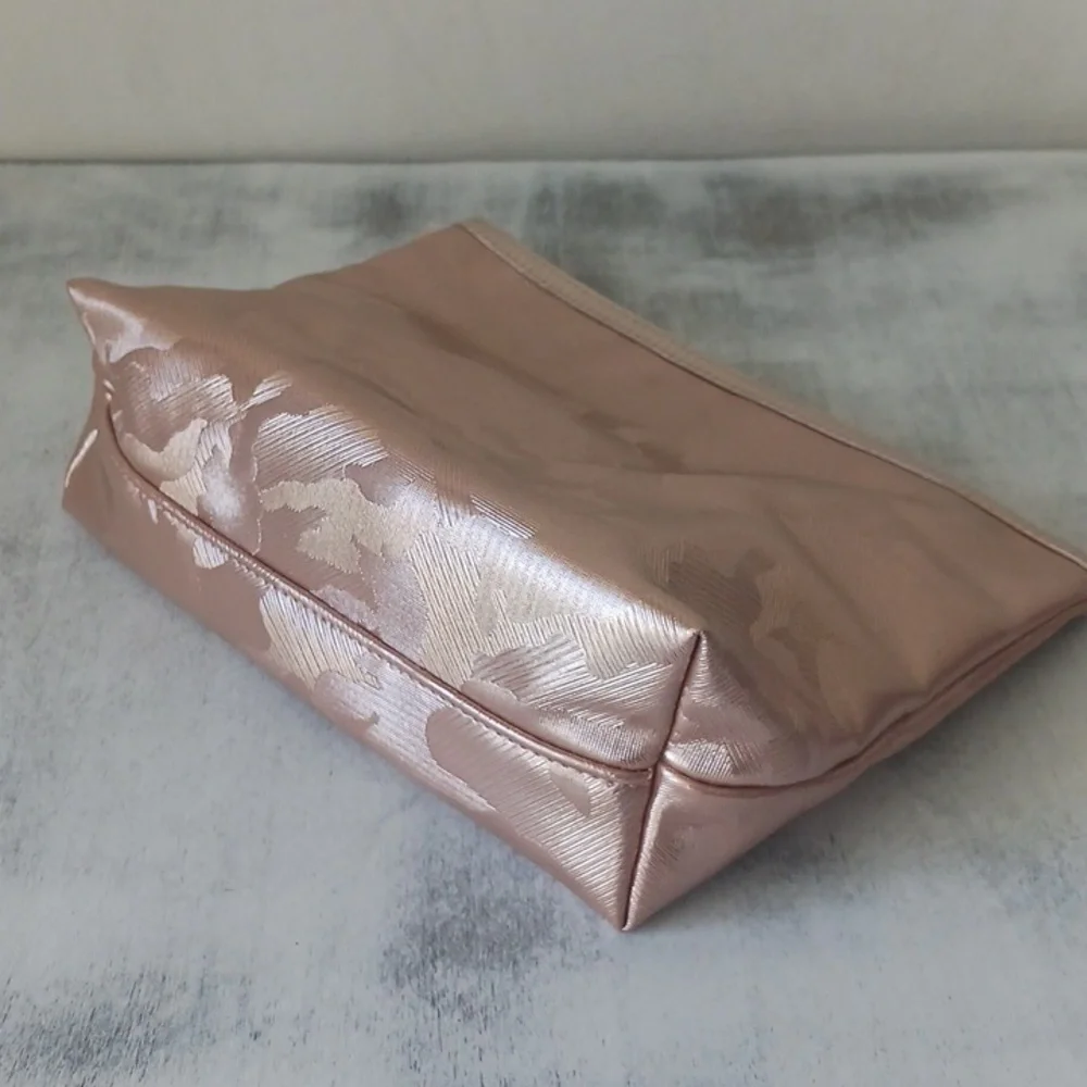 Lancome Rose Gold Print Makeup Cosmetic Bag/Travel Case